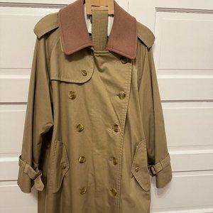Vintage Burberry's Men's Double-breasted Trench Coat w Wool Liner Nova Check